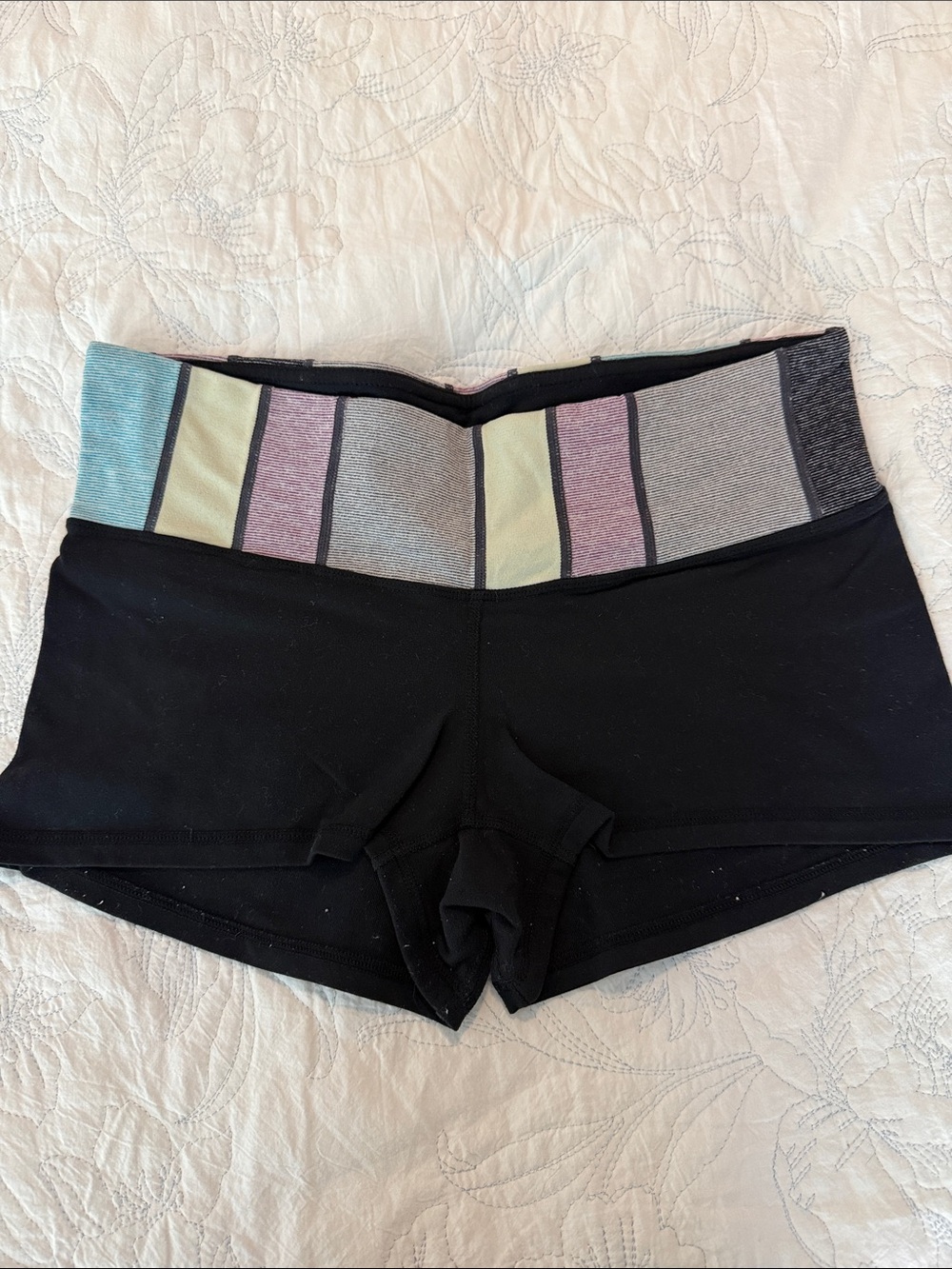 Vintage lululemon black pastel micro short